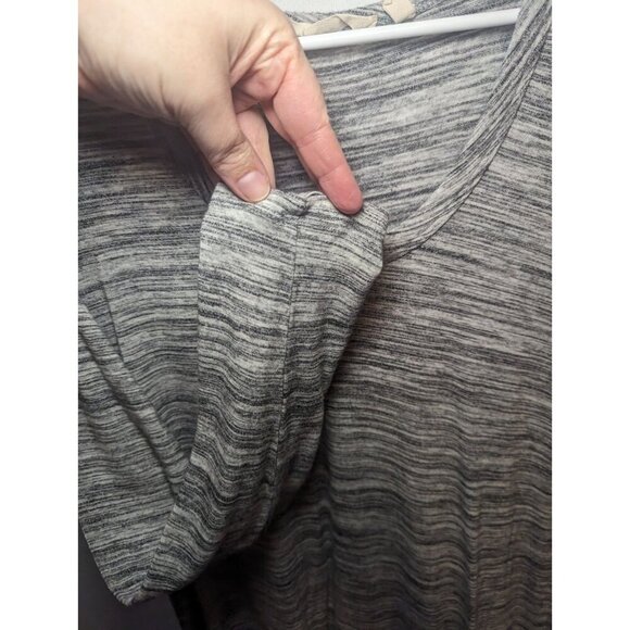 SOFT SURROUNDINGS Waldport Tunic Top Blouse Shirt Gray Marled Long Size Small - Picture 6 of 16